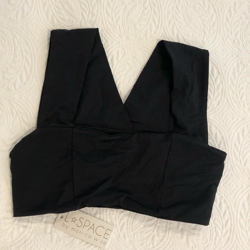 NWT L*Space Black Bathing Suit Top - M